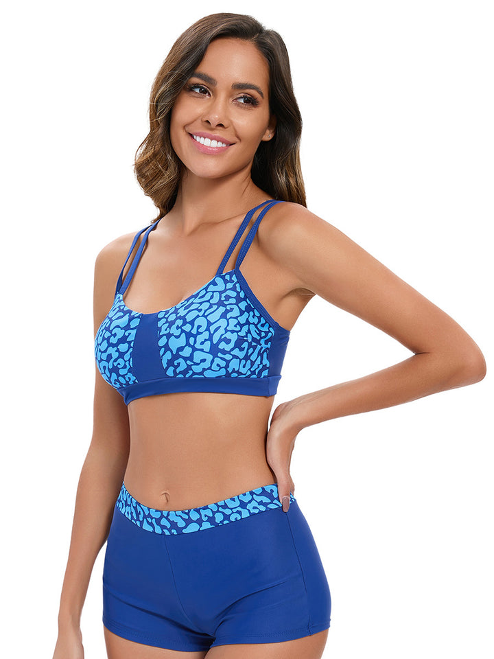 Dame Sporty Bikini-sæt med to justerbare stropper og højskårne shorts Stilla