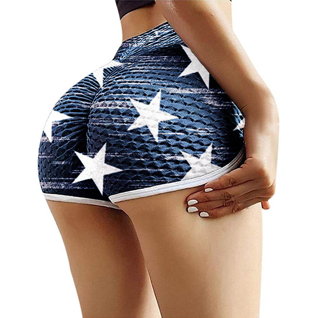 Dame Patriotiske Højtaljede Shorts Stilla