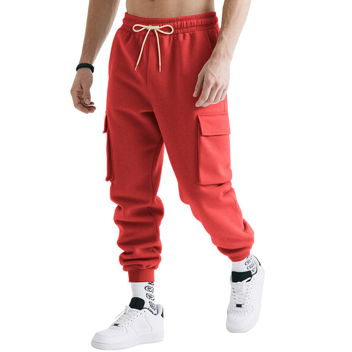 Herren nan multifunktionelle kraftfulde joggingbukser med generøse klaplommer, elastisk snøre i taljen og konisk benafslutning Skovae