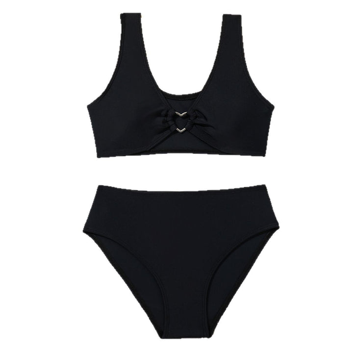 Dame Sport-Bikini-Sæt med højt udskårne trusser og smart rynkning Stilla