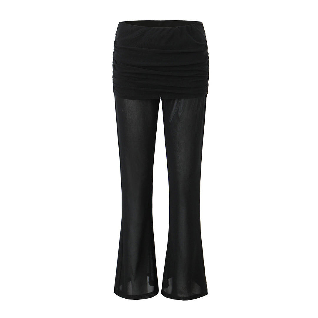 Dame løstsiddende flæse tights med elastisk liv Stilla