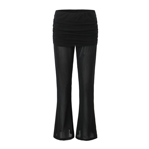 Dame løstsiddende flæse tights med elastisk liv Stilla