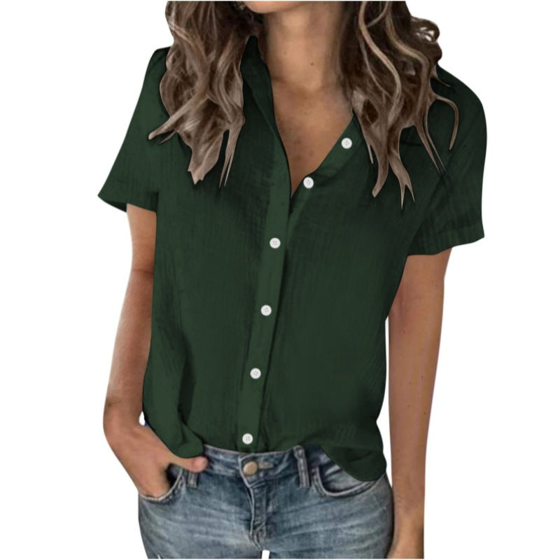 Dame kortærmet bluse i minimalistisk stil Stilla