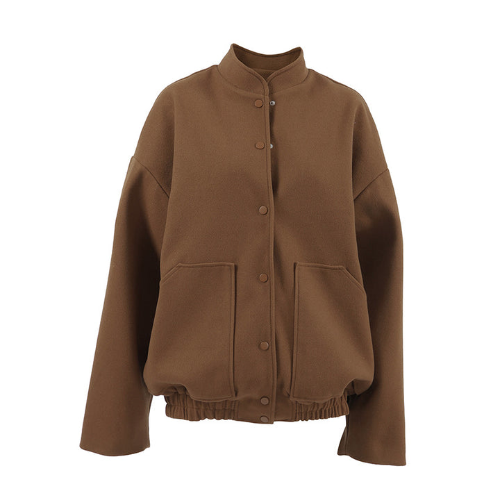 Dame Oversized Sweatjakke med højkvalitets trykknapper og casual lommer Stilla