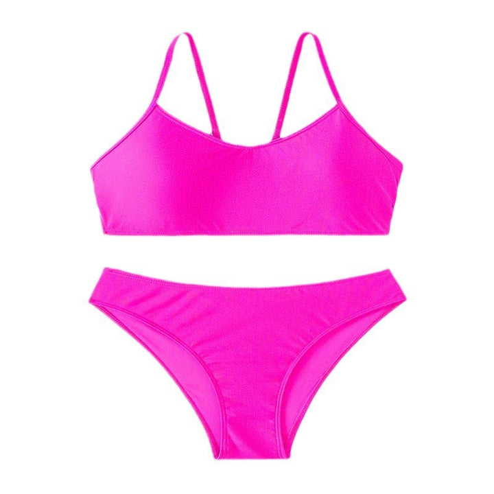 Dame Bikini-sæt med justerbare stropper og høj udskæring Skovae