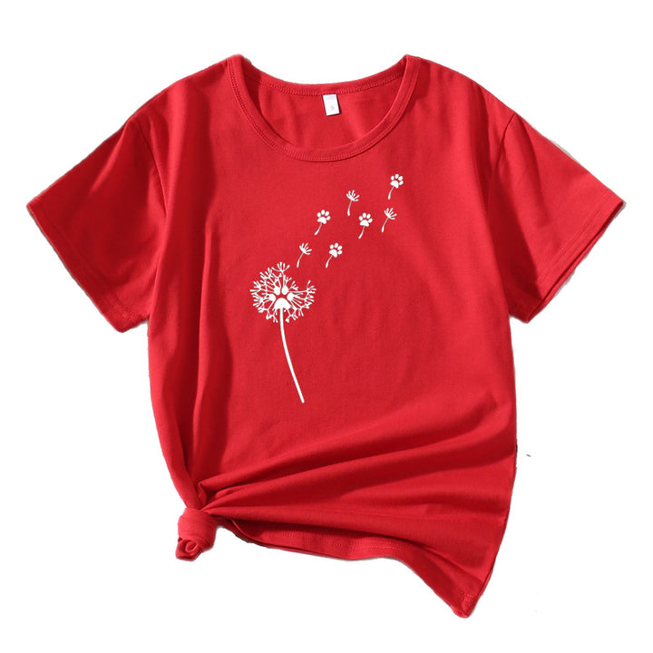 Kvinder kunstnerisk mælkebøtte grafik T-shirt Stilla