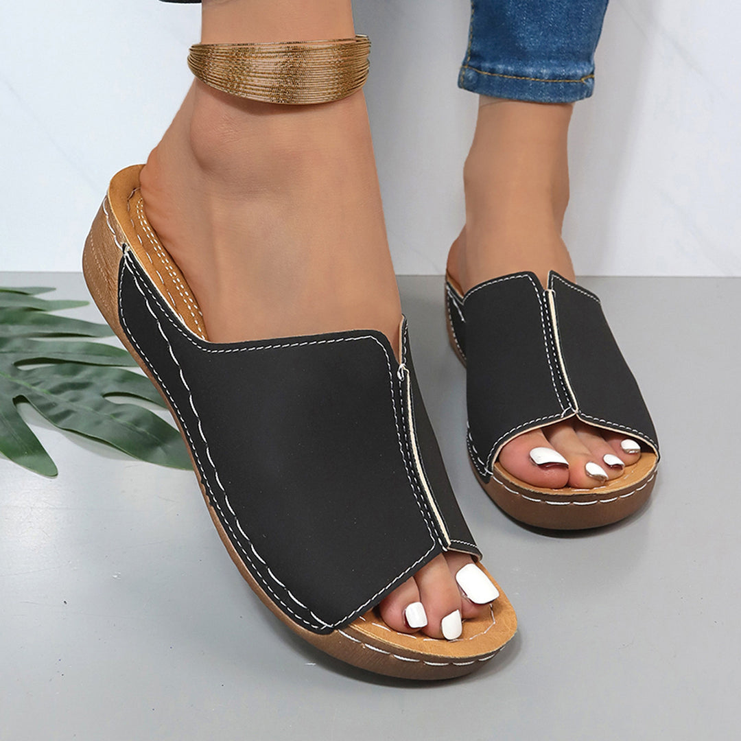 Dame komfortable remsandaler med anatomisk formet fodseng Stilla