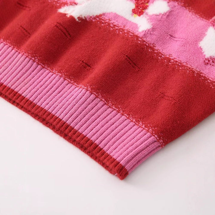 Kvinders sweater med unikt dyremotiv og trendy farvegradient Stilla