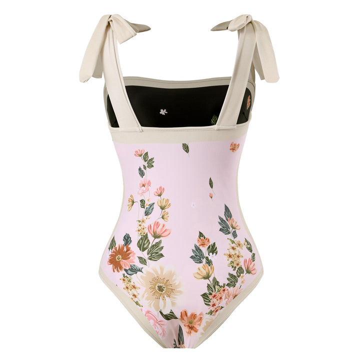 Dame Elegante badesuit med blomstret design Skovae
