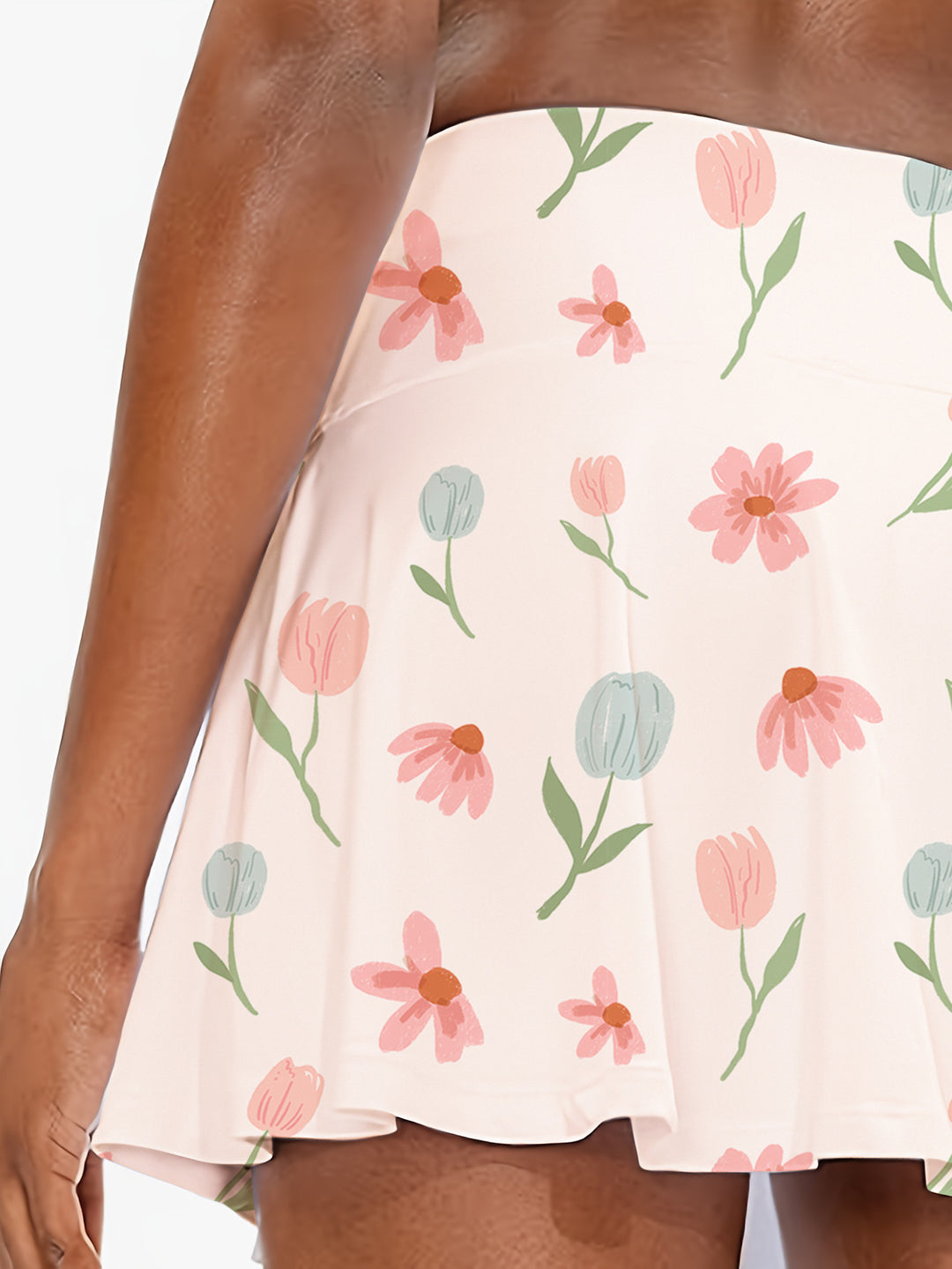 Kvinder Aktive Blomster Skort med Skjulte Lommer Stilla