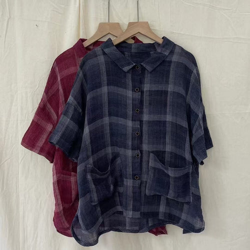 Dame Behagelig Oversized Button-Up Skjorte med Lommer Detaljer Stilla