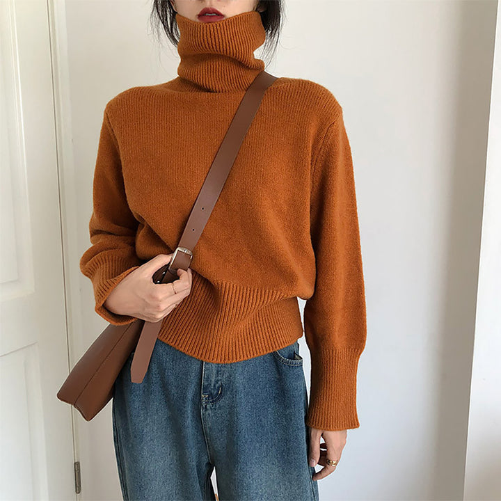 Femme Høj-Hals Lagdelt Strikpullover Stilla