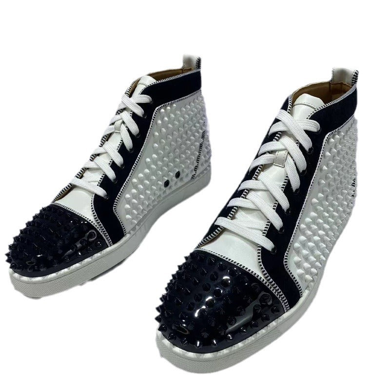 Femme Fashion-Forward Spiked High-Top Sneakers Stilla