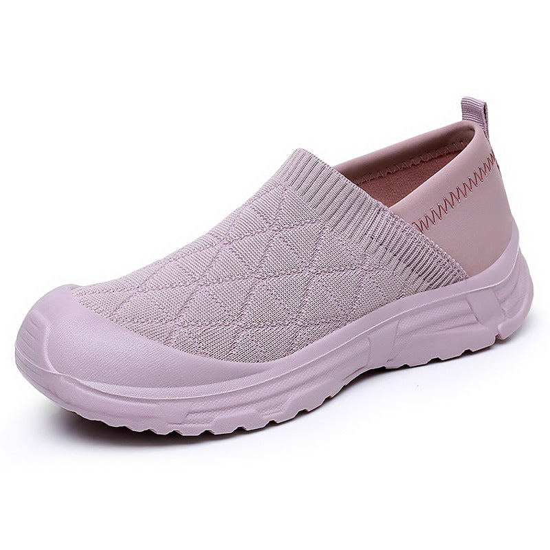 Dame Slip-On Fritidssko med elastisk strikdesign og støddæmpende sål Stilla