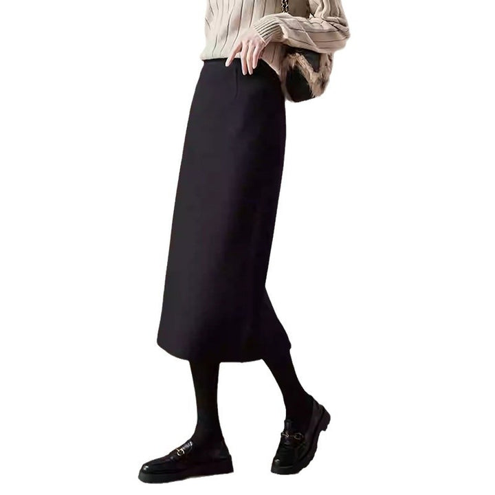 Dame elegant blyantskørter med fint struktureret materiale og høj talje Stilla