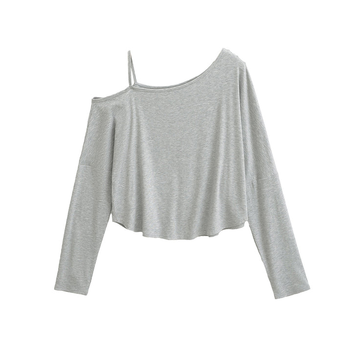 Dame asymmetrisk top med elegant one-shoulder-design og blødt materiale Stilla