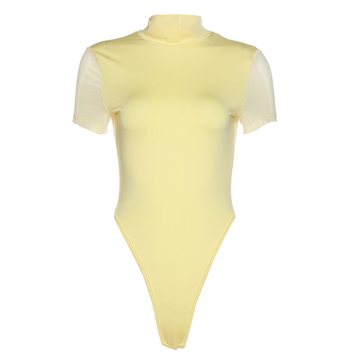 Dame Elegant Body med høj krave og sidelæns cut-outs Stilla