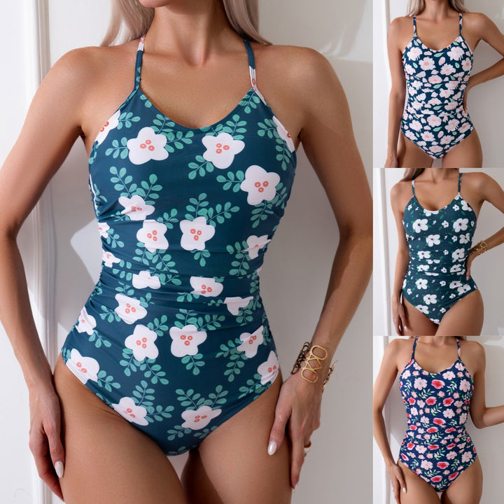 Damernes badedragt med blomsterdesign og raffinerede draperinger Stilla