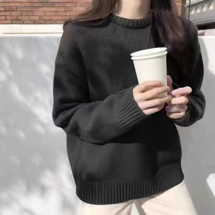 Kvinders afslappet chunky striktrøje med oversized skæring og bløde ærmer Stilla