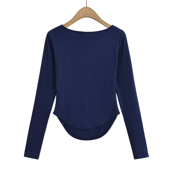 Dame langærmet skjorte med Henley-udskæring og stilfulde knapdetaljer Stilla