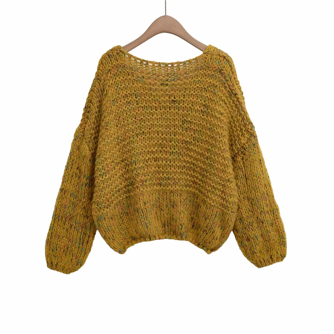 Dame oversized Strikpullover Stilla