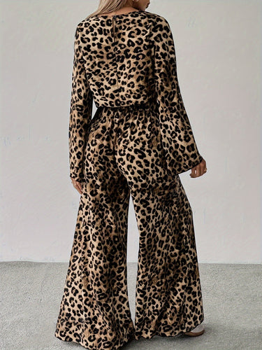 Femme Koordineret Leopardskinds mønster Lounge-Sæt Stilla