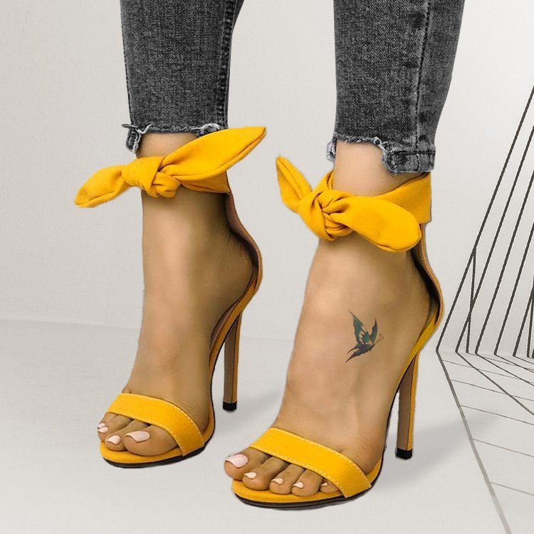 Dame Stiletto Sandaler med modebue og komfortabel sål Stilla