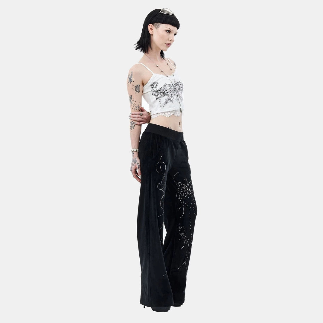 Dame spids camisole med blomstertryk Skovae