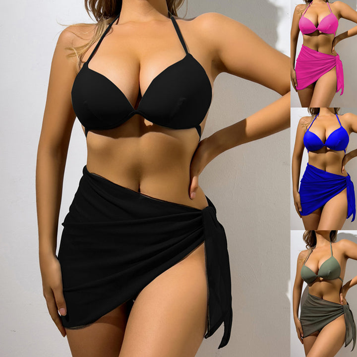 Femme Bikini Sæt med stilfuld Wrap Skirt Stilla
