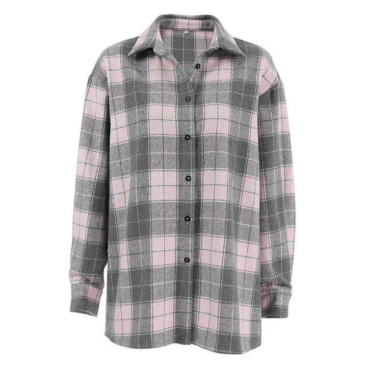 Dame Oversized Karoskjorte med afslappet snit Stilla