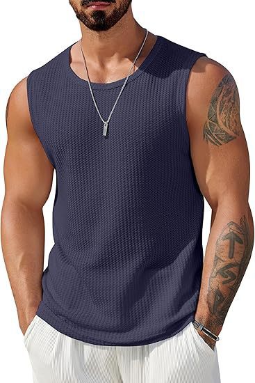 Herrer Sporty Tanktop med åndbart vabe-struktur Skovae