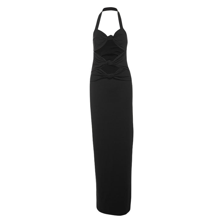Dame Elegant Maxikjole med raffinerede cut-outs og indviklede detaljer Skovae
