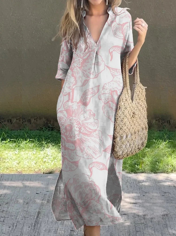 Dame Lang Tunika med blomsterprint Stilla