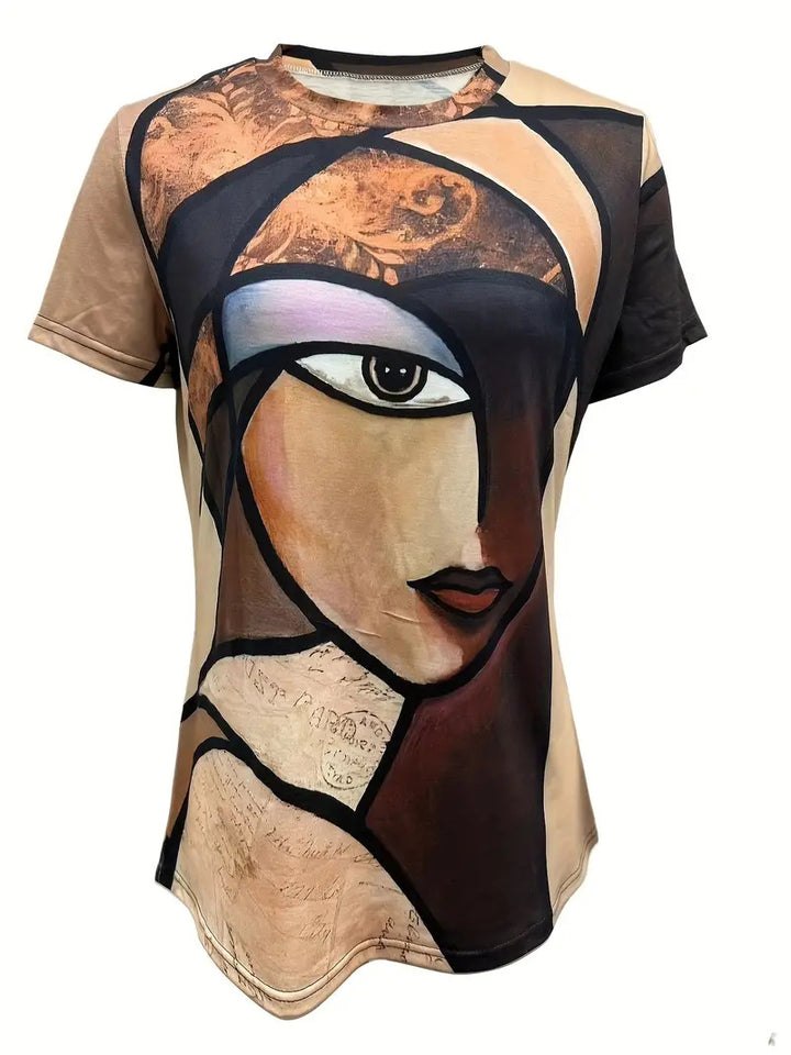 Dame Kunstnerisk Grafik T-Shirt Stilla