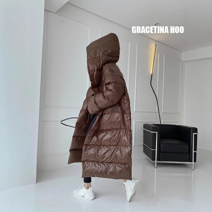 Damer quiltet oversized dunfrakke Stilla