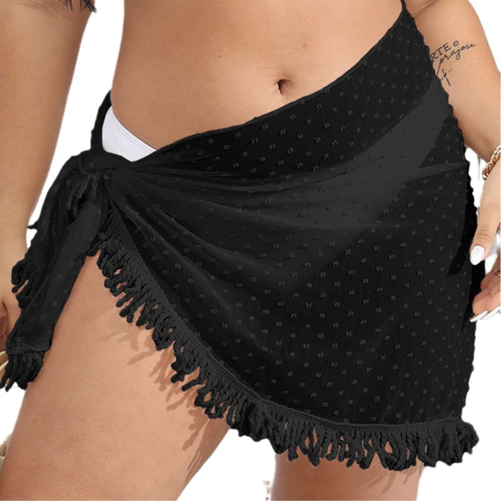 Dame lette strand sarong med frynset kant Skovae