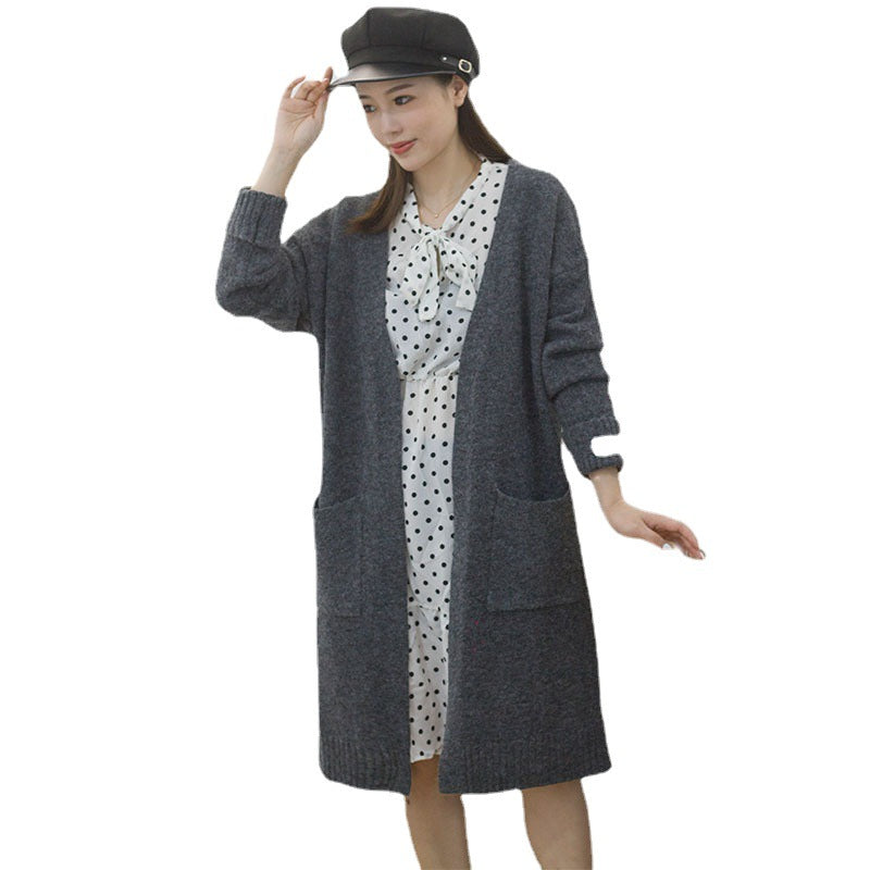 Femme Cozy Åben Front-Cardigan med Lommer Stilla