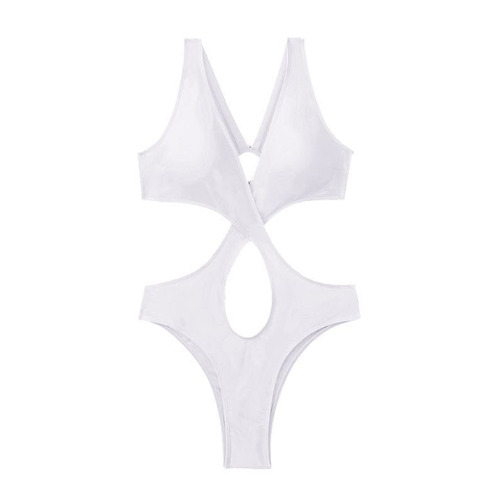 Dame One-piece badedragt med moderne cut-out og krydsdesign Stilla