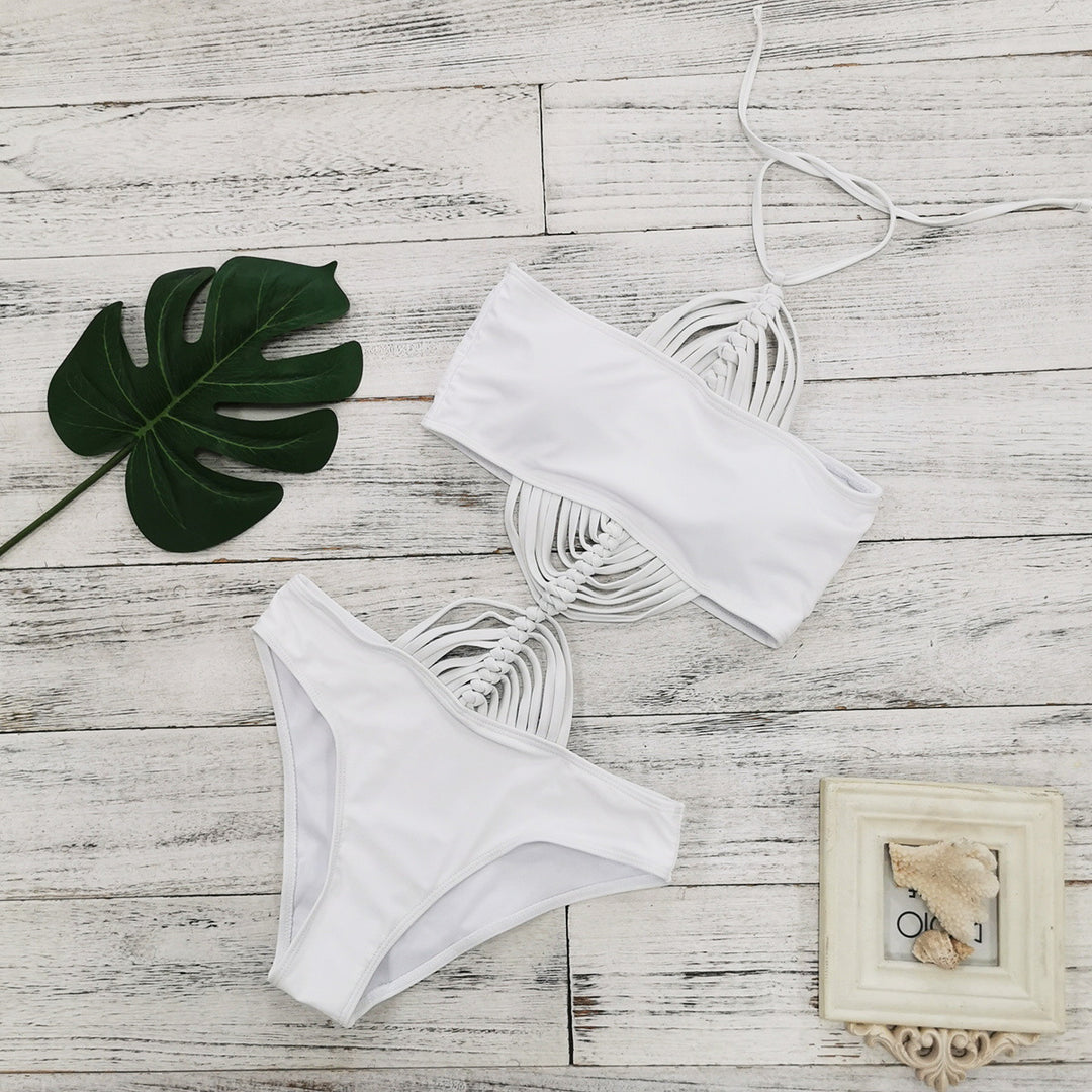 Dame bikini-sæt med innovativt bånddetalje og elegant rygudskæring Stilla