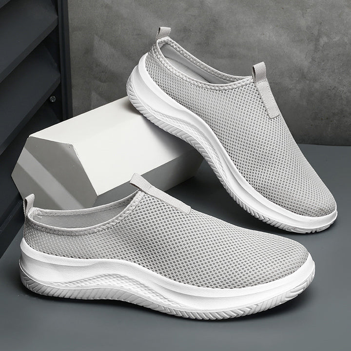 Unisex nan lette netstof slip-on sneakers med åndbart overmateriale, dempende EVA-mellemsål og skridsikre profil såler Skovae