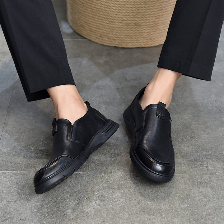 Herrer behagelige læderslippers med skridsikker sål og ergonomisk design Stilla