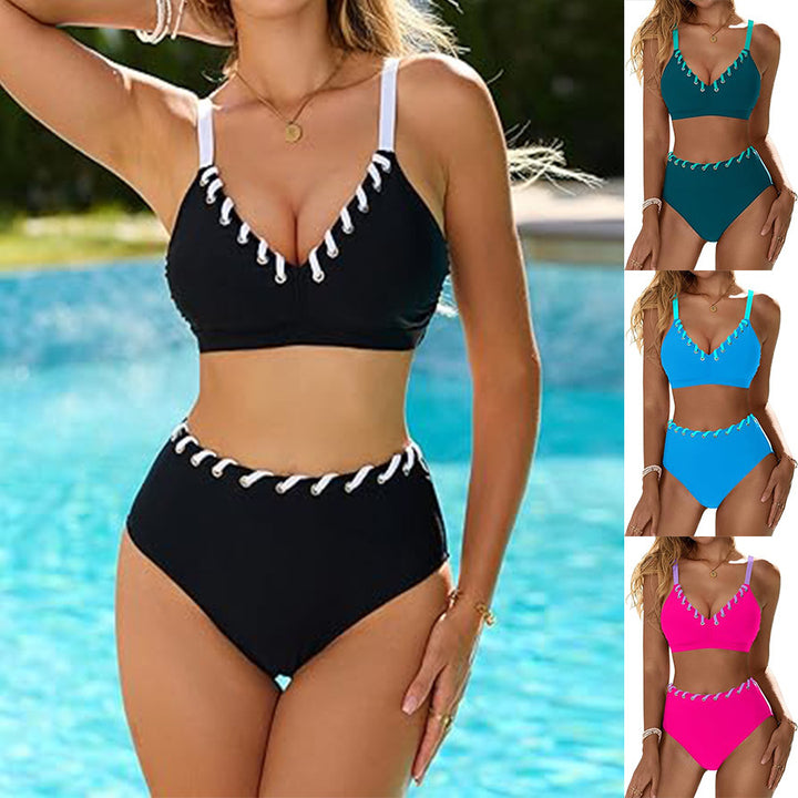 Dame Sporty Bikini-Sæt med fashionable snøringsdetaljer Stilla