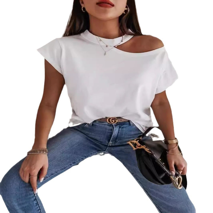 Dame Off-Shoulder T-Shirt med smukt snit og afslappet design Stilla