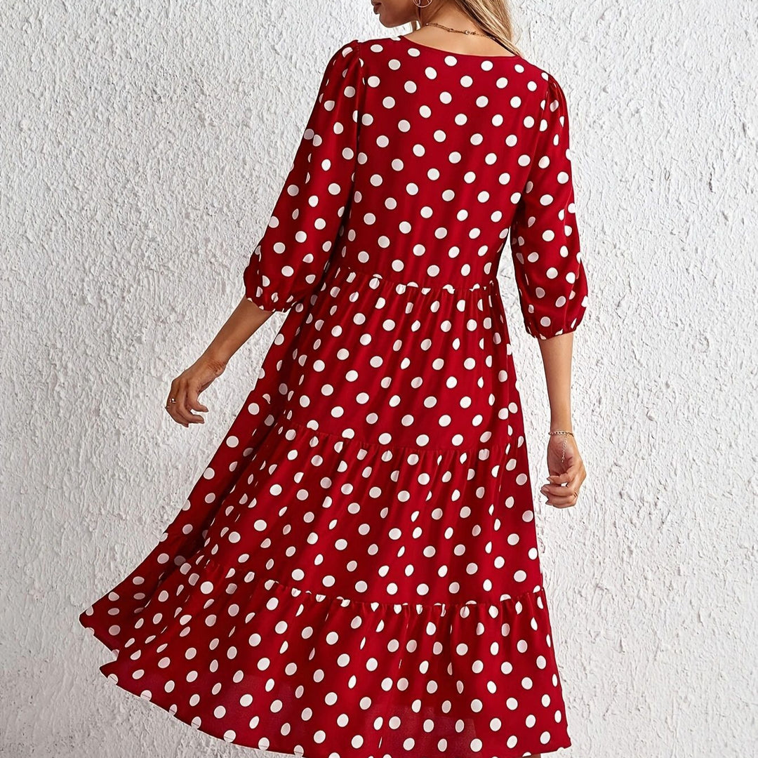 Dame Polka Dots Maxikjole Stilla
