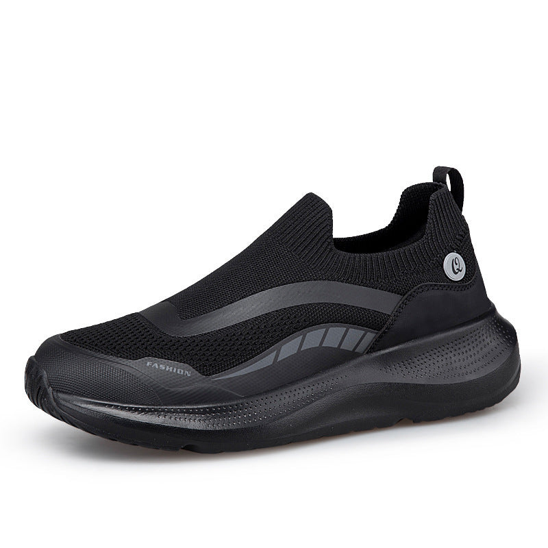Herren nan urban slip-on fritidsko med elastisk sok, robuste beskyttelsesoverlejringer, kontureret dæmpende kile sål og skridsikker ydersål Skovae