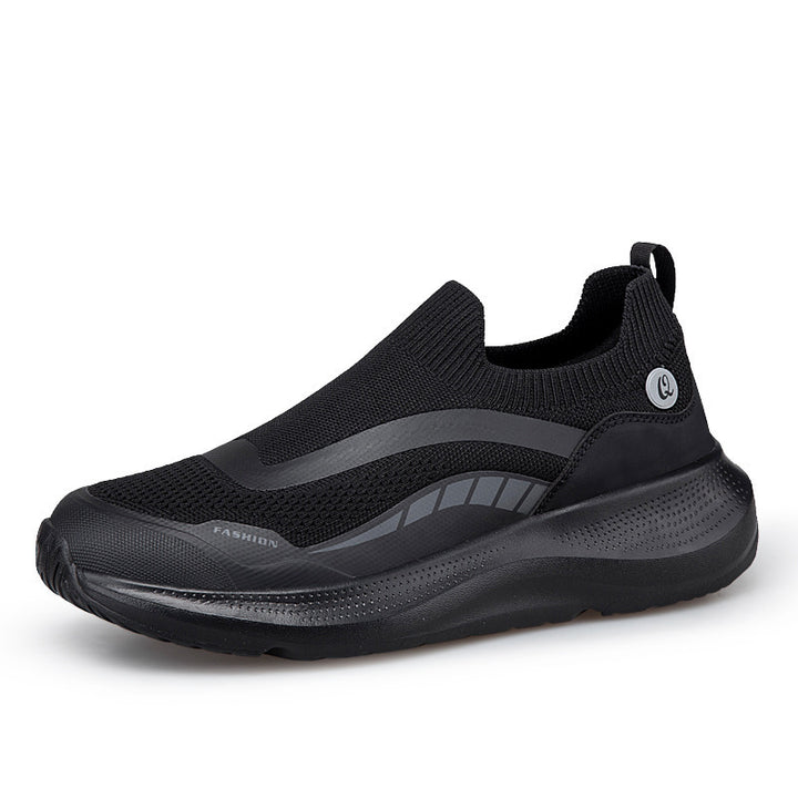Herren nan urban slip-on fritidsko med elastisk sok, robuste beskyttelsesoverlejringer, kontureret dæmpende kile sål og skridsikker ydersål Skovae