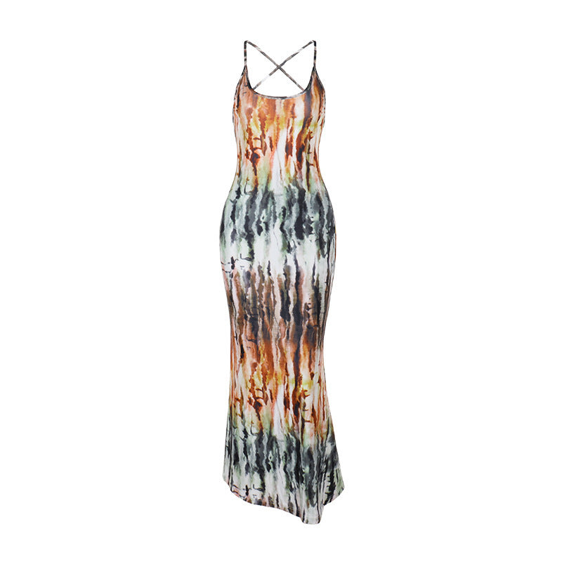 Dame Tie-Dye Maxikjole Stilla