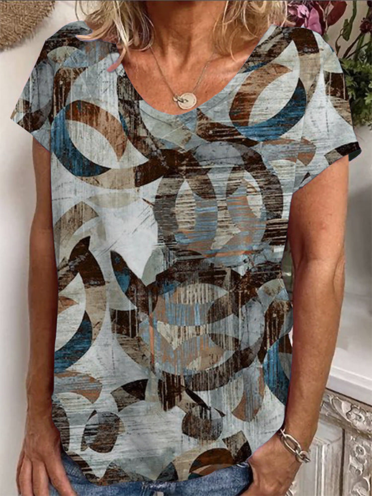 Dame Loose Bluse med farverigt paisleymønster Skovae