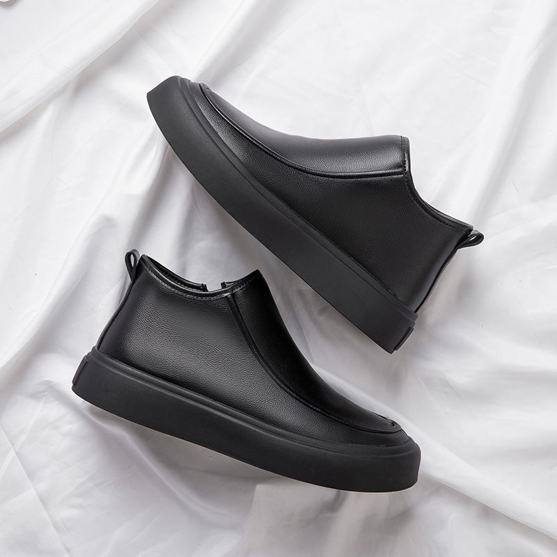 Femme Smart Læder Slip-On Støvler Stilla