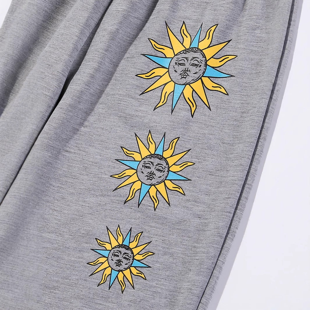 Kvinders behagelige sweatpants med trendy solmotiv Stilla